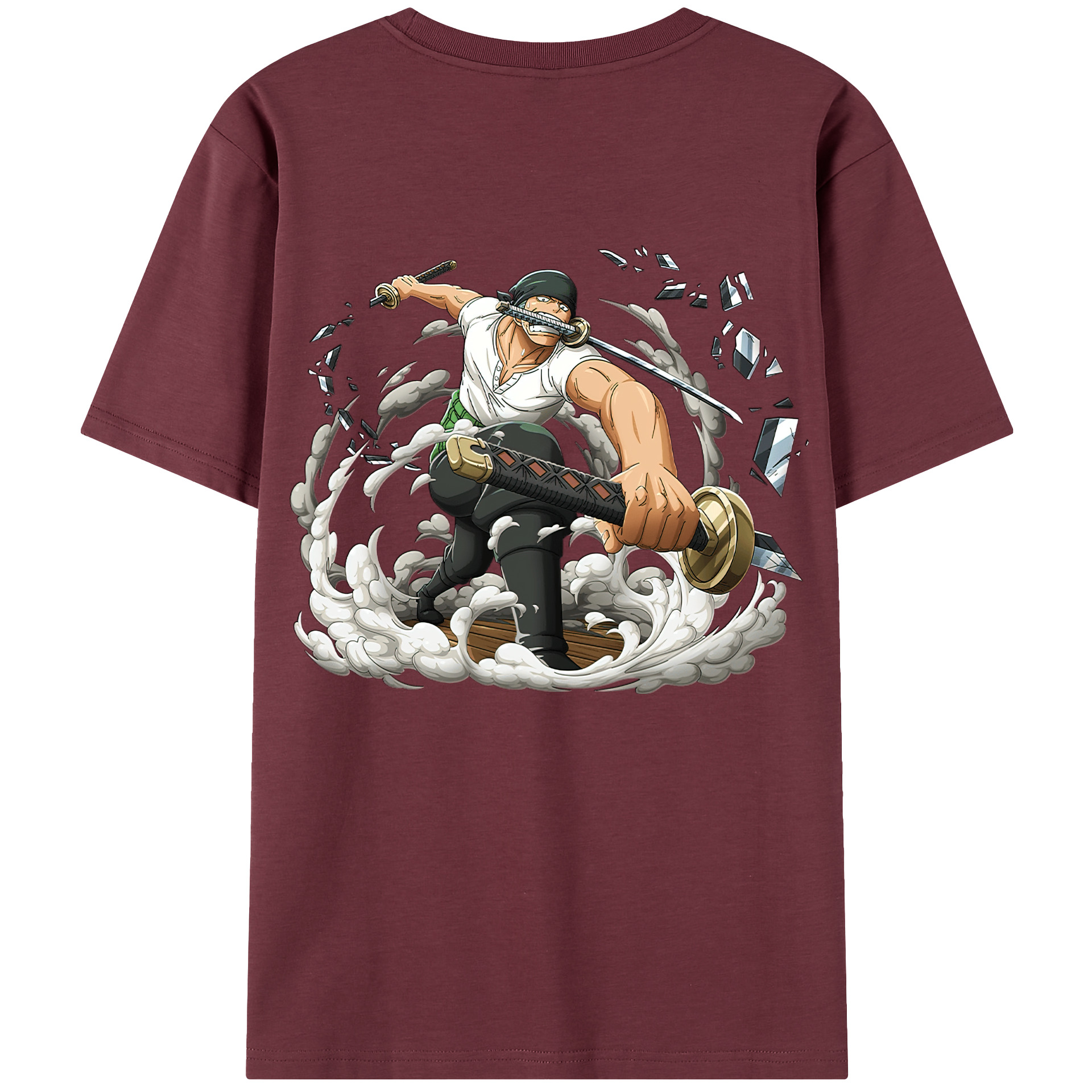 ワンピース ロロノア・ゾロ ONE PIECE Roronoa Zoro 綿100％半袖Tシャツ（背面プリント）